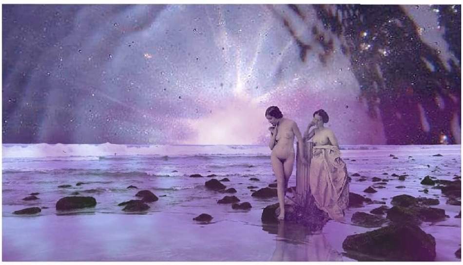 Composición digital — marea violeta